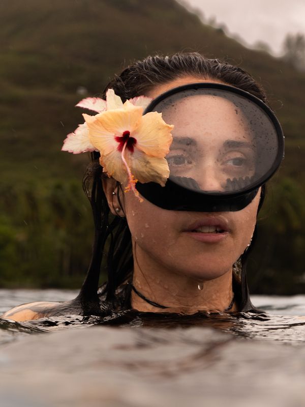 Portrait de Marie Sutter à Moorea